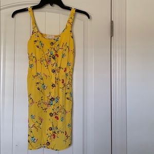 NORDSTROM yellow floral dress